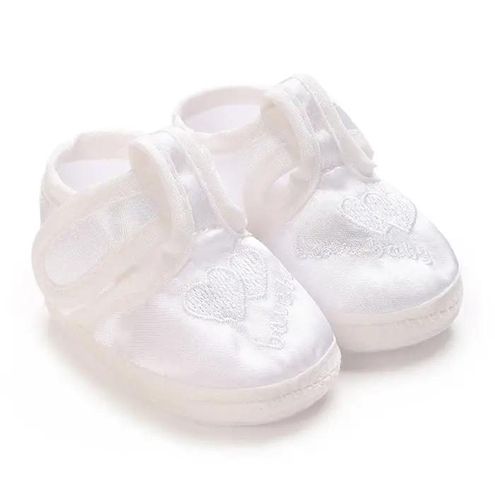 Première chaussure de baptême pour nouveau-né : chaussures de baptême blanches pour nouveau-nés garç
