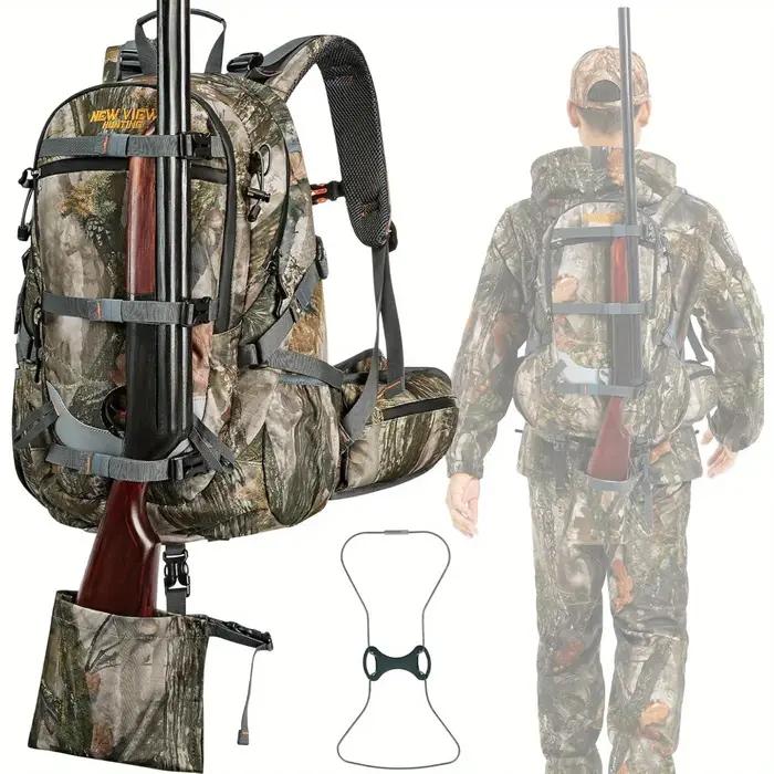 NOUVEAU VIEW 35L Sacs à dos de chasse pour hommes, sac à dos de chasse camouflage avec porte-arc et