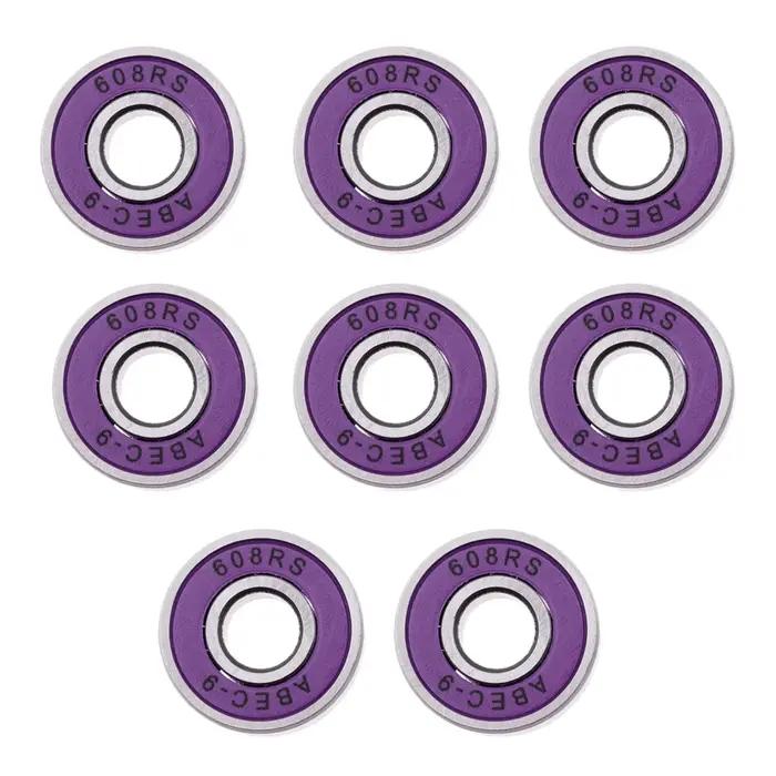 8 pièces/ensemble Roulements Abec 9 haute vitesse 608RS double face anti-poussière 8 mm pour skatebo