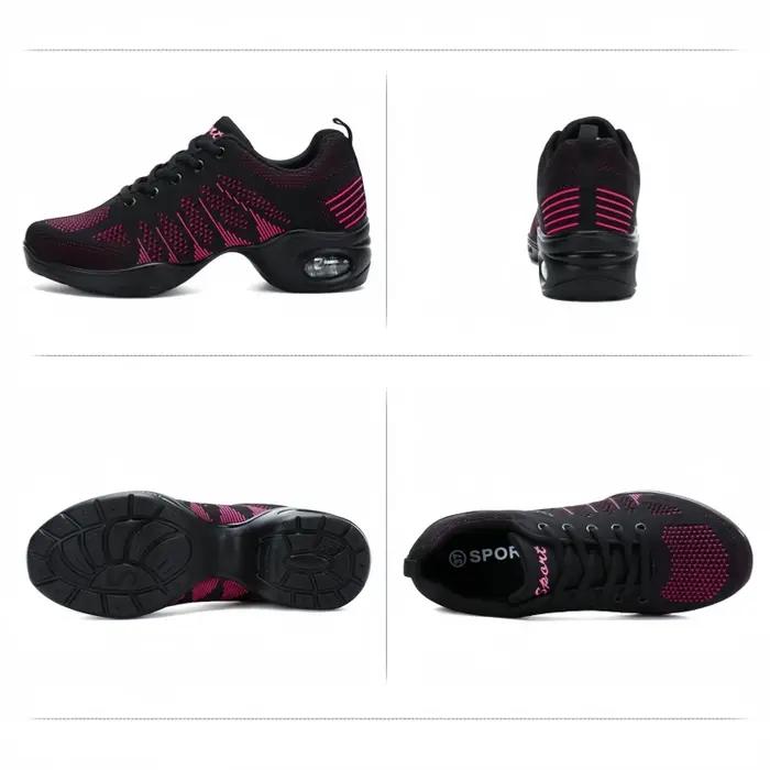 Chaussures de danse modernes pour femmes, baskets en maille respirante pour femmes, chaussures de ja