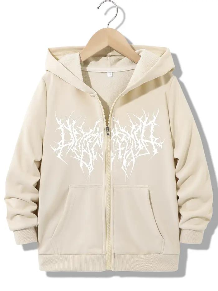 Sweat à capuche zippé streetwear tendance, style HIP HOP décontracté, pour garçons et filles, Y2k, p