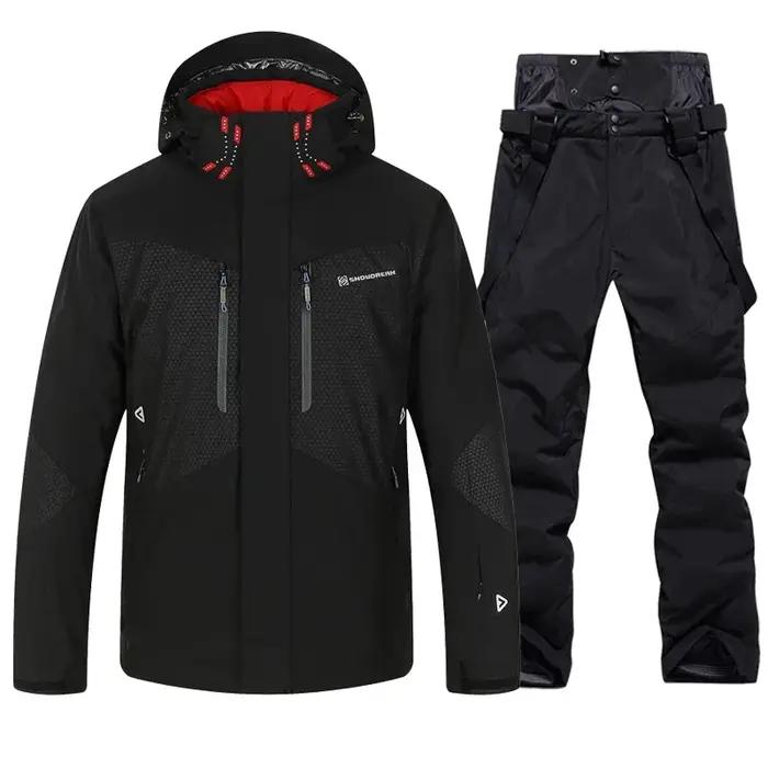 Veste et pantalon de ski thermique pour homme coupe-vent imperméable polyester ajustement parfait pour hommes sports hiver neige descentes occasions spéciales