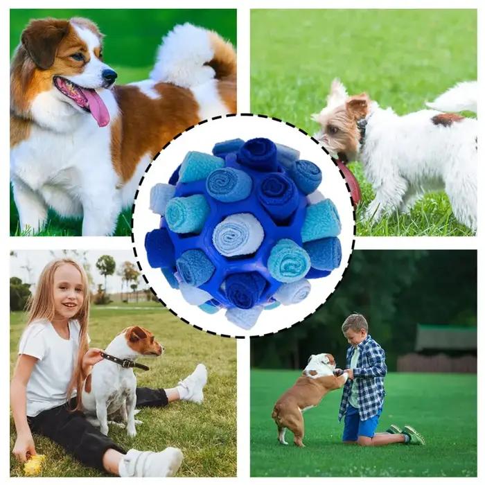 Boule reniflante pour chien jouet en peluche stimulant pour chiens réduire stress et anxiété occasions spéciales distraction à domicile jouet et mangeoire