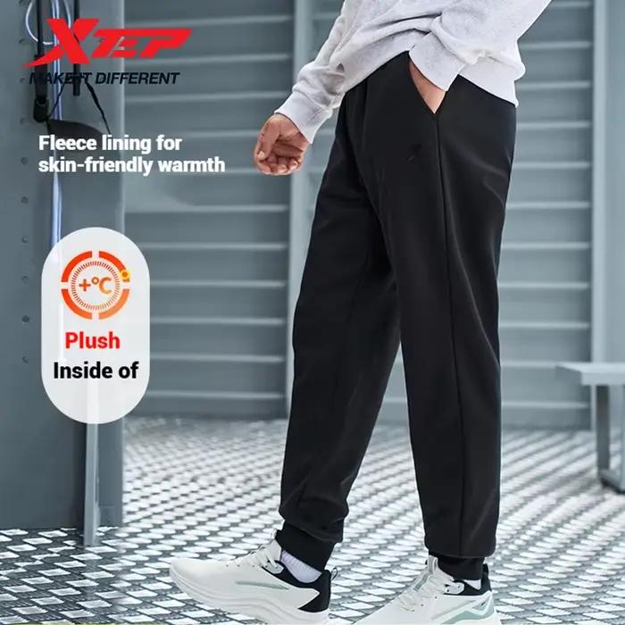 Xtep pantalons en tricot pour hommes hiver doux respirant pantalon à la mode rétro bas confortable 8