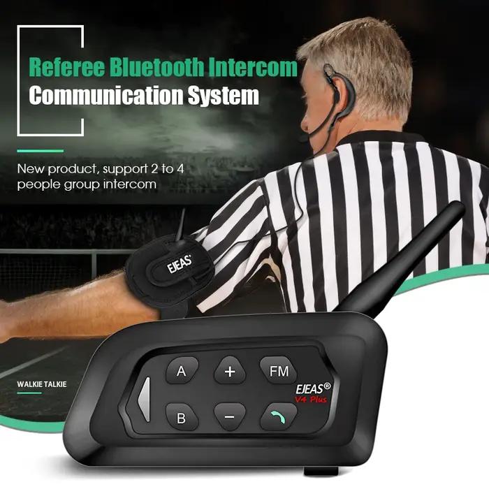 EJEAS V4C PLUS + V6C PROx2 Football 3 arbitre Interphone casque 1200M Football Full Duplex Bluetooth