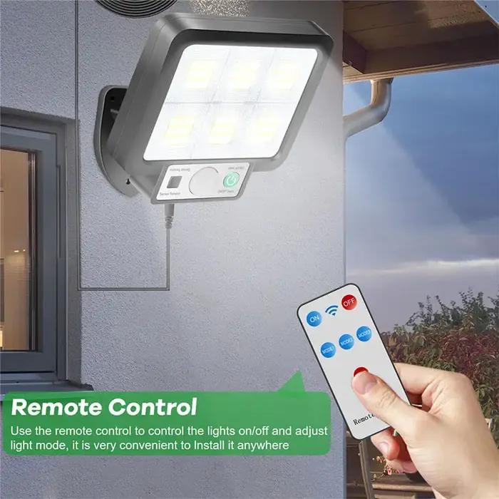 Applique murale solaire LED avec détecteur de mouvement, lumière du soleil, 3 modes, extérieur, étan