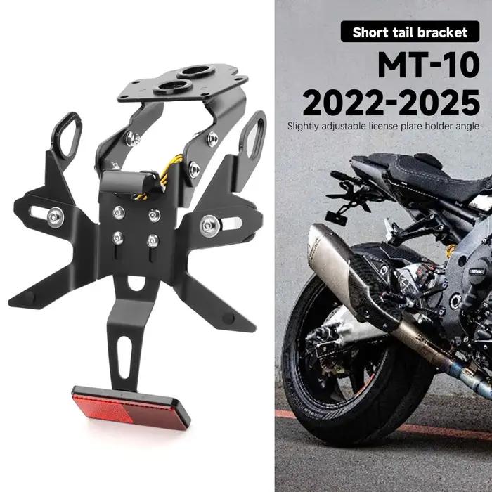 Support de plaque d'immatriculation Sivir pour Yamaha MT-10 2022 2023 2024 2025 design moderne pour une conduite sûre et élégante