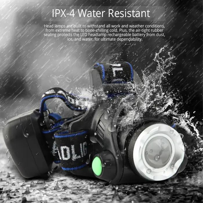Lampe frontale LED puissante à Induction, Rechargeable par USB/DC, en alliage d'aluminium, étanche,