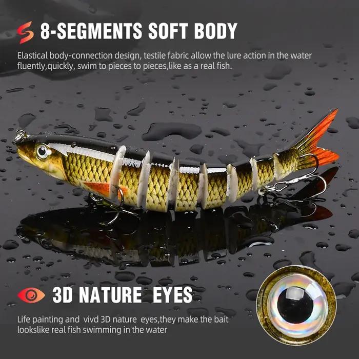 Leurres de pêche multi-articulés Swimbait manivelle appât lent coulant bionique appât artificiel eau