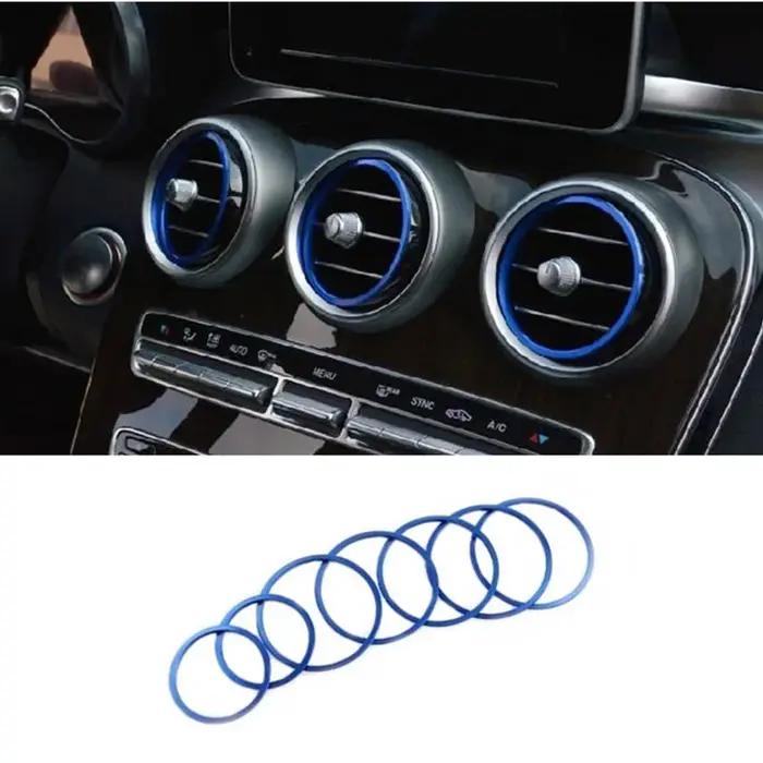 Autocollant de garniture d'anneau intérieur de décoration de sortie de ventilation de climatisation de voiture adapté