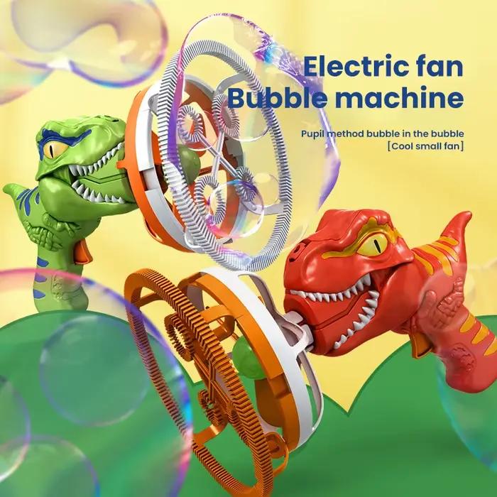 Pistolet à bulles électrique dinosaure, Tuba à soufflage automatique, grande Machine à bulles portat