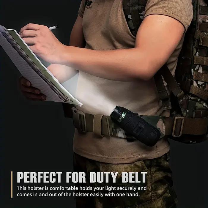 Étui ceinture torche tactique rotatif 360° - Poche durable pour lampe de chasse et survie