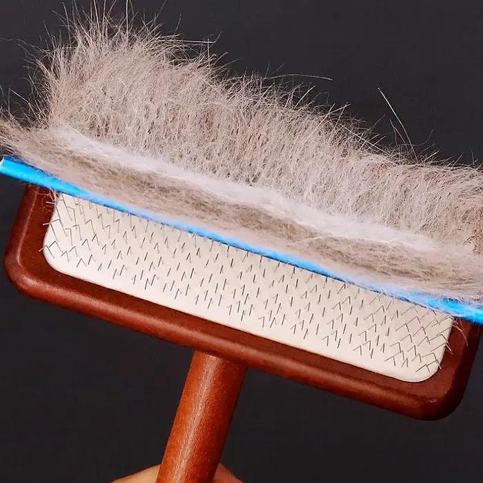 Peigne pour chien en bois massif