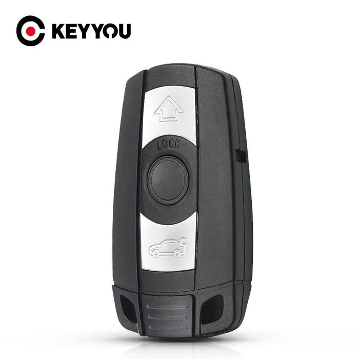 KEYYOU pour BMW 1 3 5 6 série E90 E91 E92 E60 E70 E71 E72 E82 E87 E88 E89 Fob 3BNT coque de clé à di