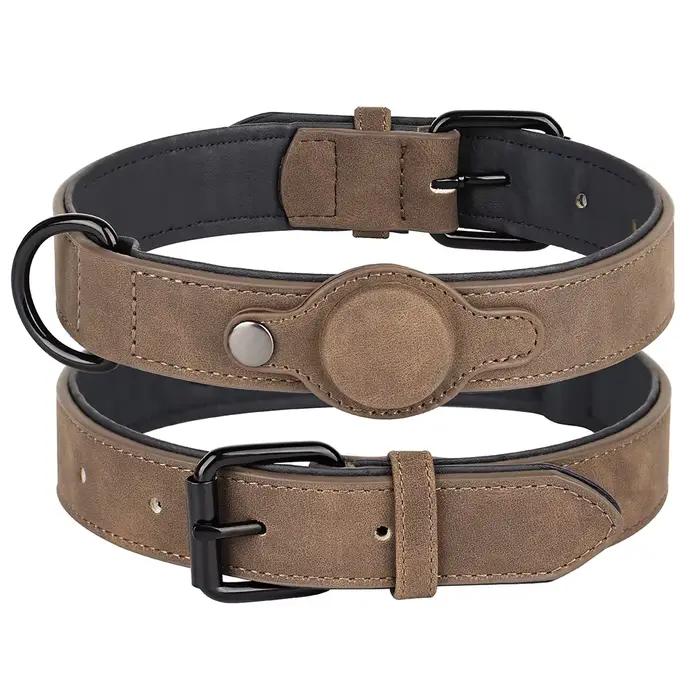 Collier de chien en cuir PU colliers pour animaux de compagnie de haute qualité collier d'étiquette