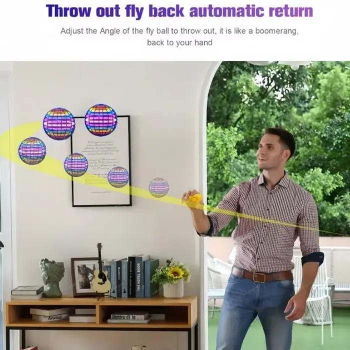 Balle volante, balle tournante automatique, lumières LED éblouissantes, magie flottante, ventilateur, machine volante UFO, jouet, cadeau, jeu, ballon de sport
