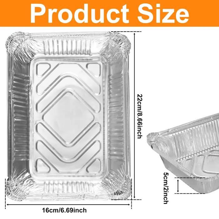 Ensemble de 50 plateaux en aluminium antiadhésifs pour cuisson réutilisables résistants à la chaleur pour divers appareils électroménagers occasions spéciales