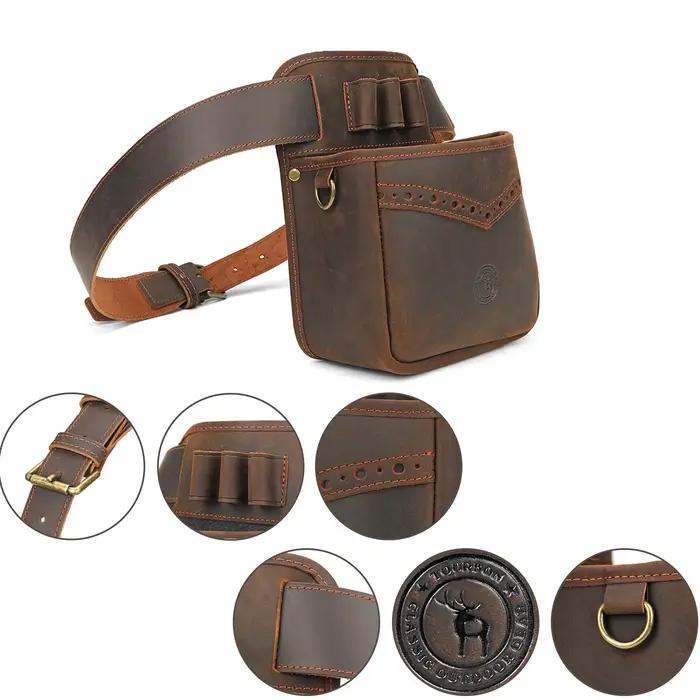 Tourbon-Sac de taille en cuir avec ceinture pour odor