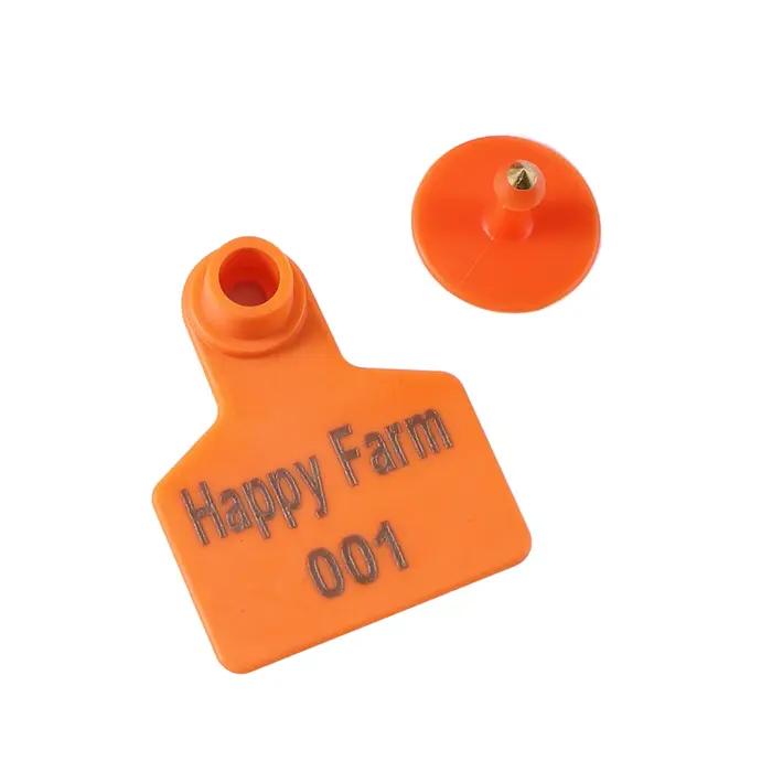 Étiquette d'oreille de cochon personnalisée impression Laser nom de ferme numéro de téléphone LOGO c