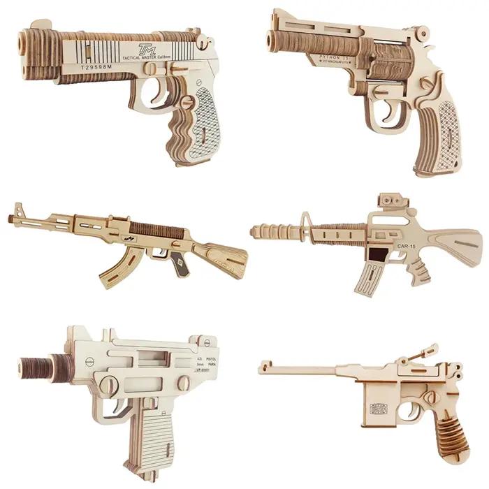 Puzzle 3D en bois AK47