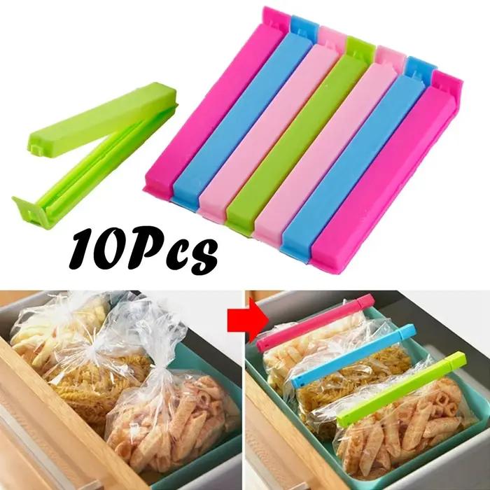 Clips Minces en Plastique pour Documents de Bonbons, Bancs de Bouche, Outil pour Garder les Biscuits