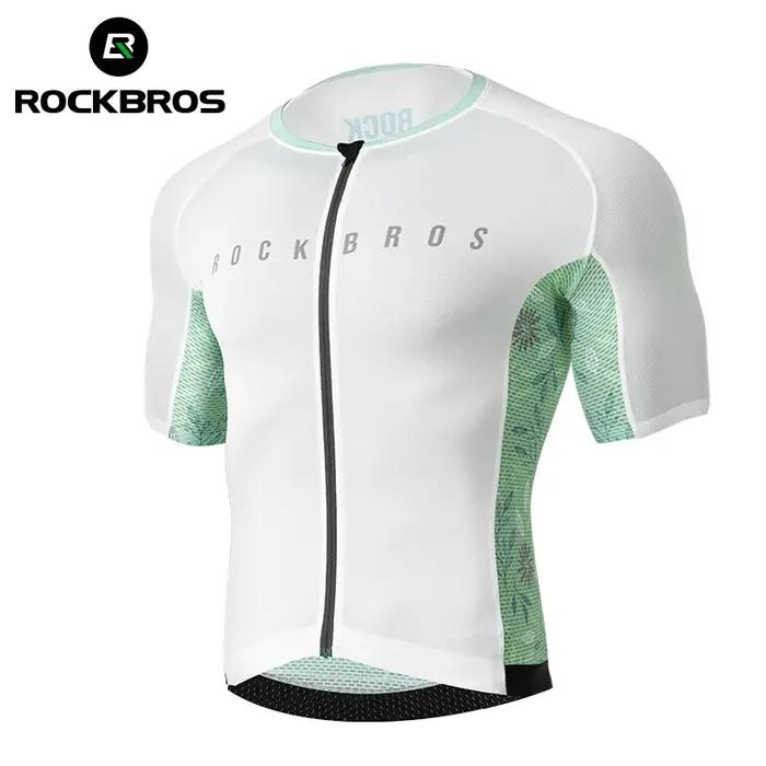 ROCKBROS-Maillot de cyclisme pour homme, T-shirt VTT, Vêtements d'été, Vêtements de haute qualité, F