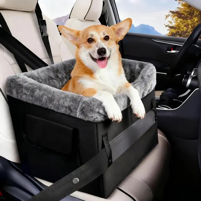 Siège portable augmentant la hauteur du chien – adapté aux sièges d'auto robustes pour petits chiens pesant pas de plus de 20 livres