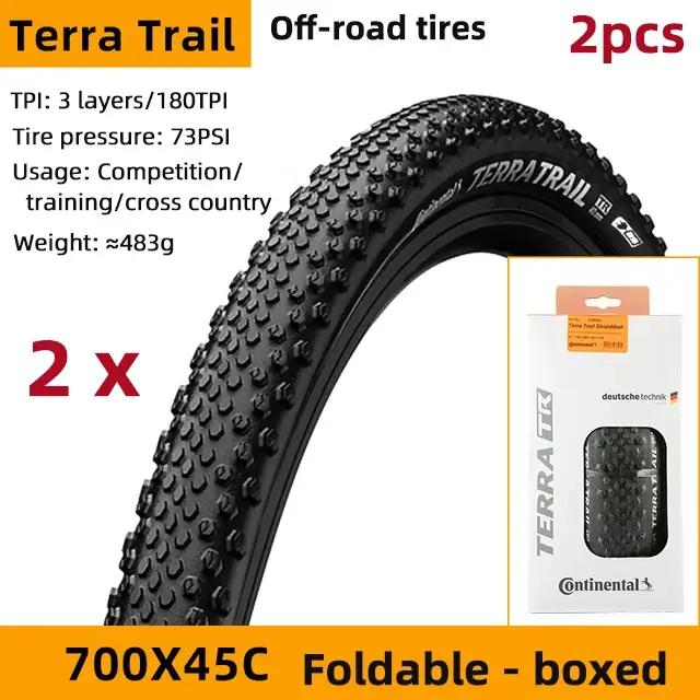 2 pneus de vélo de route pliables Continental ULTRA Sport III & GRAND