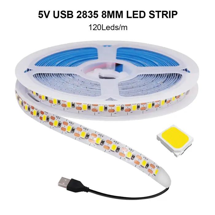 Bande lumineuse LED USB blanche chaude filaire pour salon lampe de décoration intérieure éclairage de fond TV élégante pour femmes occasions spéciales