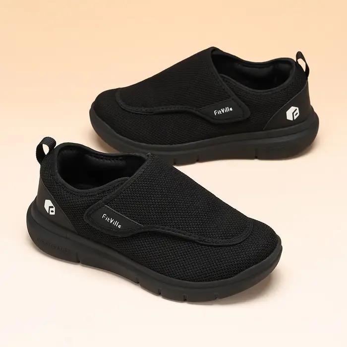 Extra Large 2E Hommes Chaussures Diabétiques Pour Les Personnes Âgées Orthopédie Pieds Gonflé Réglable Chaussur