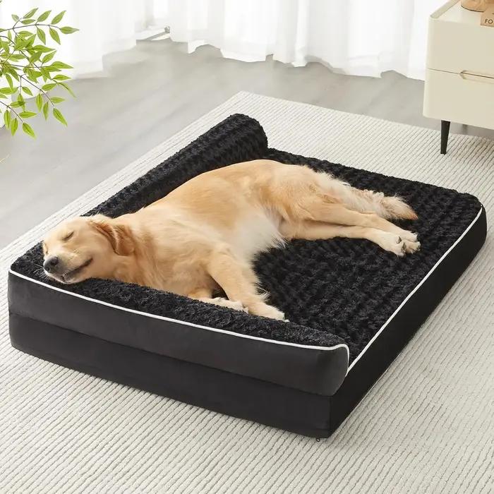 Lit orthopédique pour chiens de grande taille – Lit imperméable de style canapé avec housse amovible