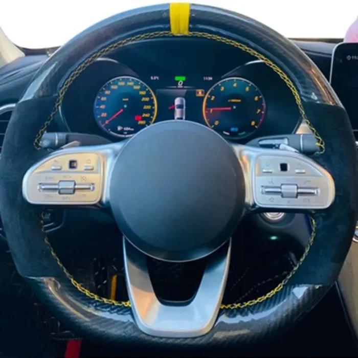 Juste de volant de voiture en daim tressé, accessoires de voiture, Mercedes-Benz Classe S W222 GLC C