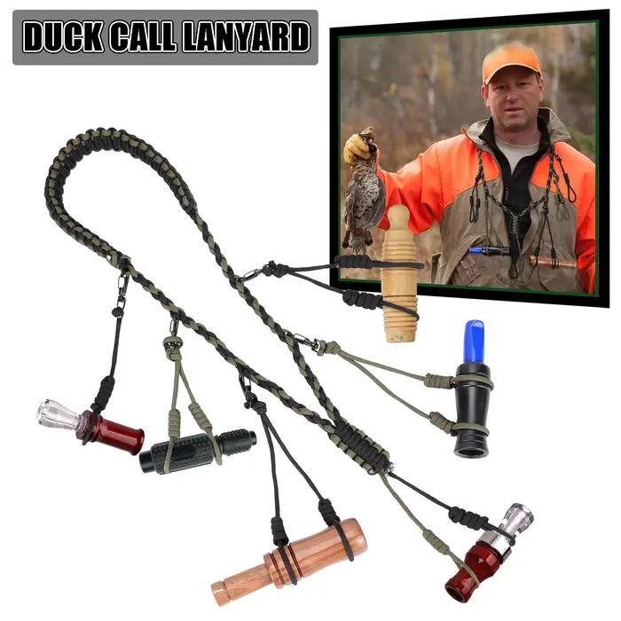 Porte-appeaux canard lanyard 11 boucles ajustables - Accessoire chasse canards confortable pour transporter 11 appeaux