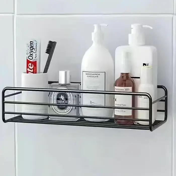 Fournitures de salle de bain étagère murale flottante organisateur en métal chariot