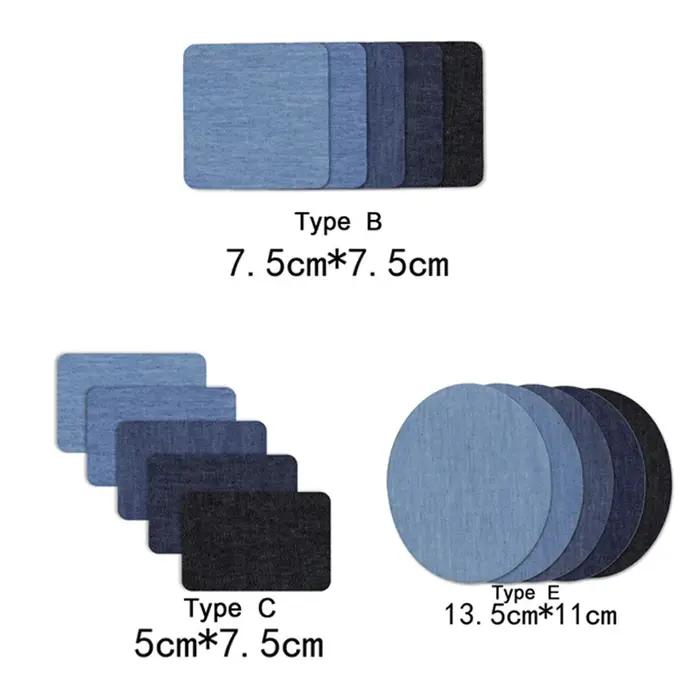 Patchs en Denim Polyester pour Bricolage Personnalisable pour Vêtements Jeans Occasions Spéciales