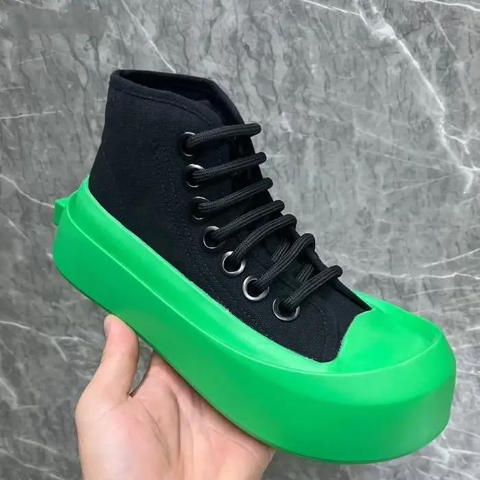 Baskets en toile de couleurs mélangées pour hommes et femmes, recommande d'augmenter les chaussures