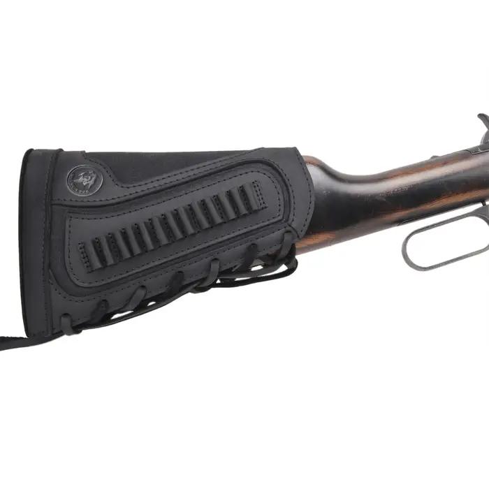 Crosse de fusil en cuir avec aide-joue
