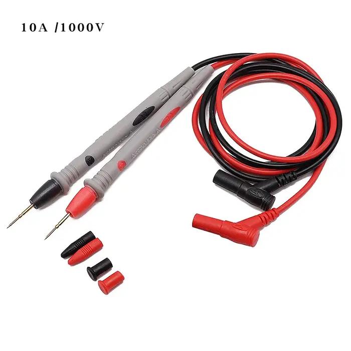 1 paire de sondes de multimètre numérique, fils en silicone souple, pointes universelles avec pince crocodile pour testeur LED Multimetro