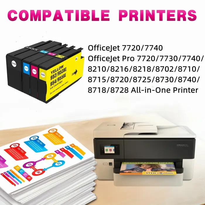 Cartouche d'encre hp 952xl 953xl 954xl 955xl pour imprimante tout-en-un OfficeJet 7720 7740 OfficeJet Pro 7720 8210 8720
