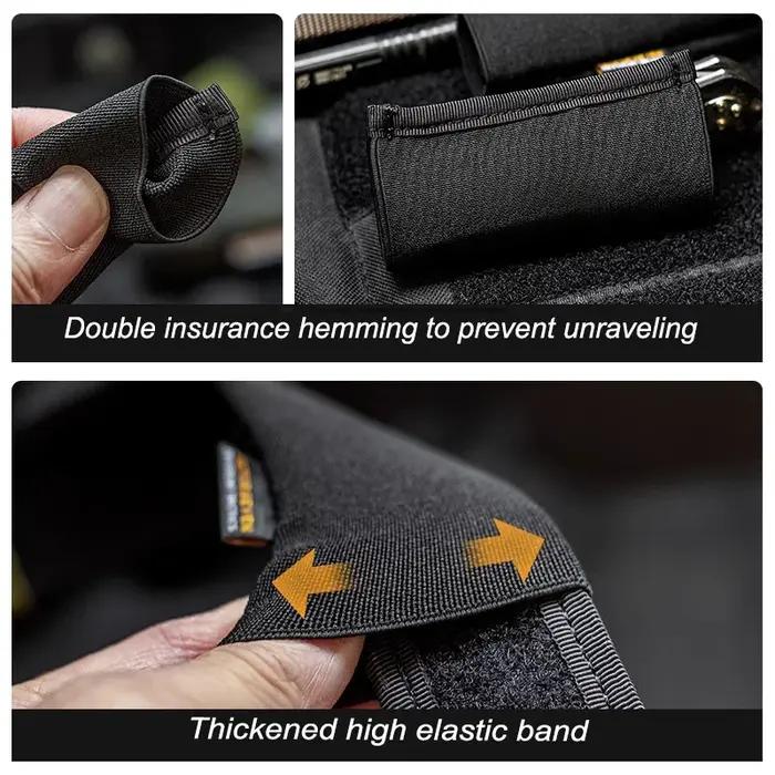 Ceinture tactique élastique 38-40mm, étui discret pour couteaux et lampes EDC chasse