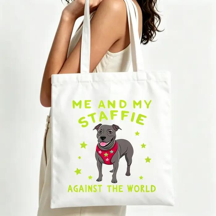 Sac fourre-tout en toile pour femme avec motif de chien style décontracté sacs à provisions pour courses et sorties quotidiennes