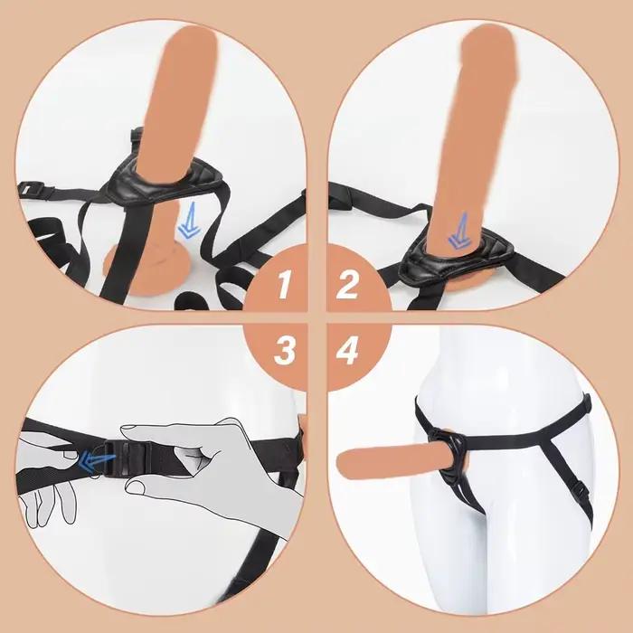 Pénis à sangle portable pour stimulateur de point G lesbien adulte taille Standard culotte sangle sur godes pantalons jouets sexuels pour femmes érotiques