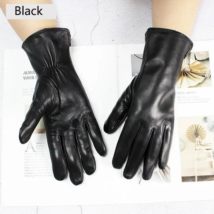 Gants en cuir de mouton de couleur pour femmes