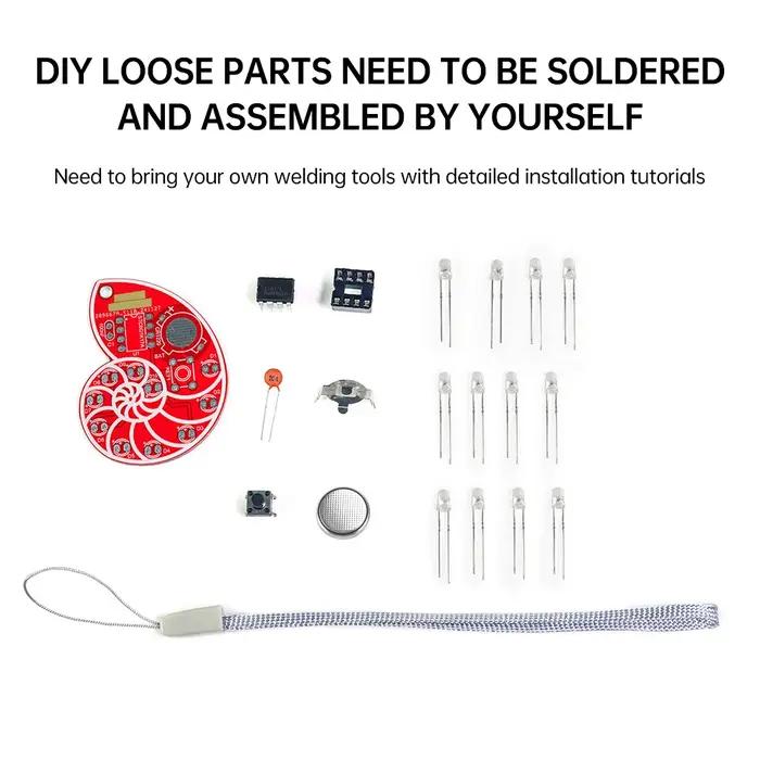 Kit d'apprentissage de soudure électronique bricolage, coquillage LED SMD SMT, Kit électronique pour la pratique du soudage, accessoires d'éclairage d'apprentissage