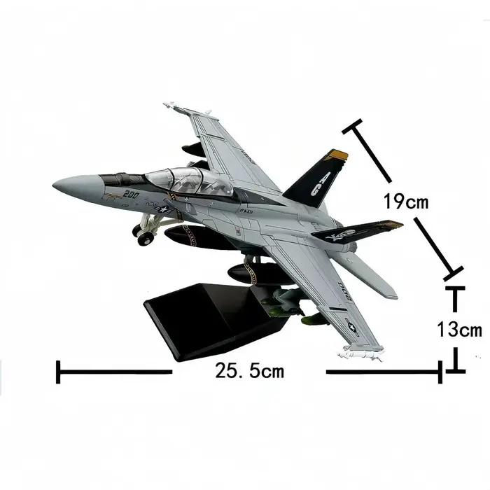 Modèle d'avion de chasse F/A-18 Super Hornet Bounty Hunter VFA-2 en plastique ABS à l'échelle 1:72