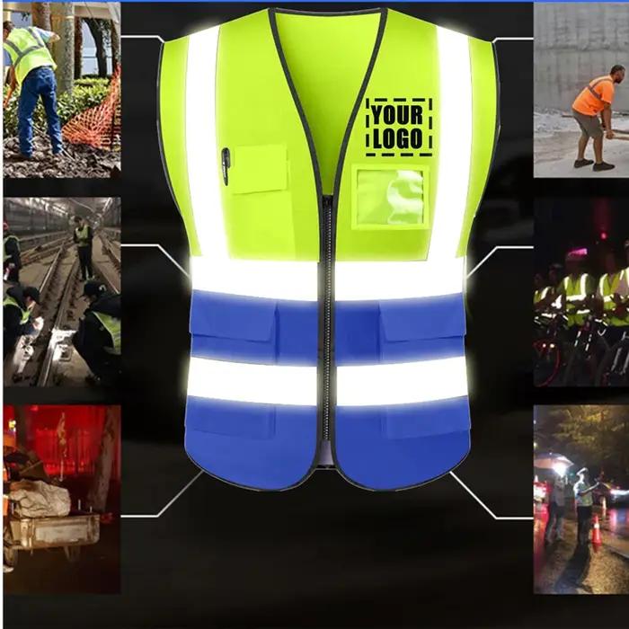 Veste de sécurité haute visibilité avec logo personnalisable pour homme uniforme de moulage veste de signalisation vêtement de tous les jours lex cavalier géologie motrice