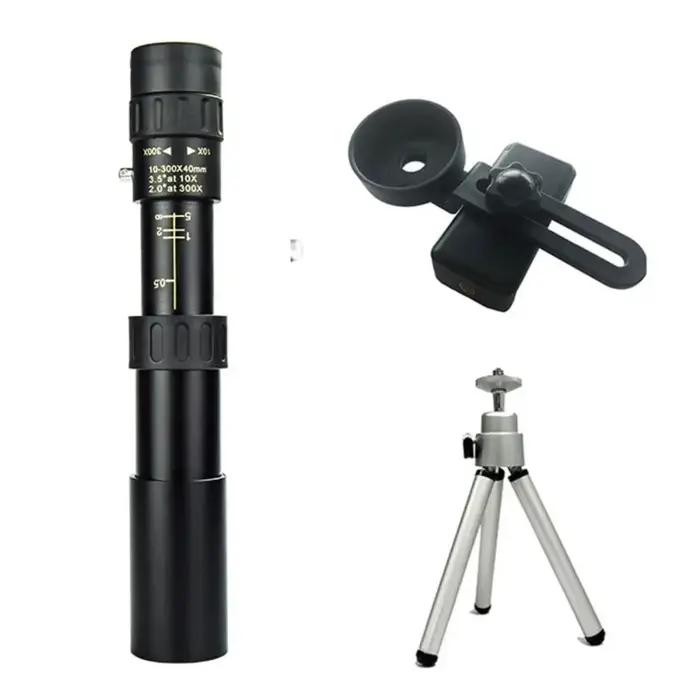 Télescope longue portée 10-300x vision nocturne portable pour photographie et chasse de nuit