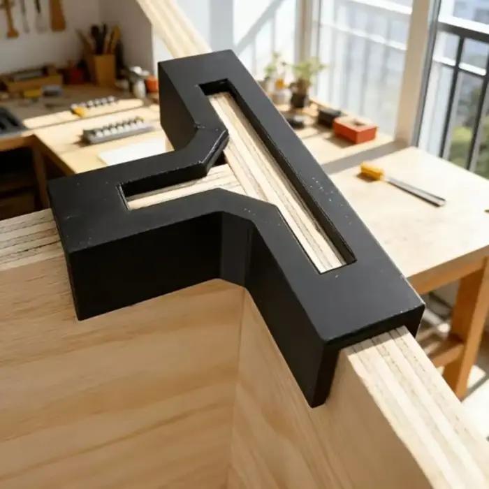 Support en T en bois épaissi, installation facile, fixation durable, installation rapide, support de meuble sans outil