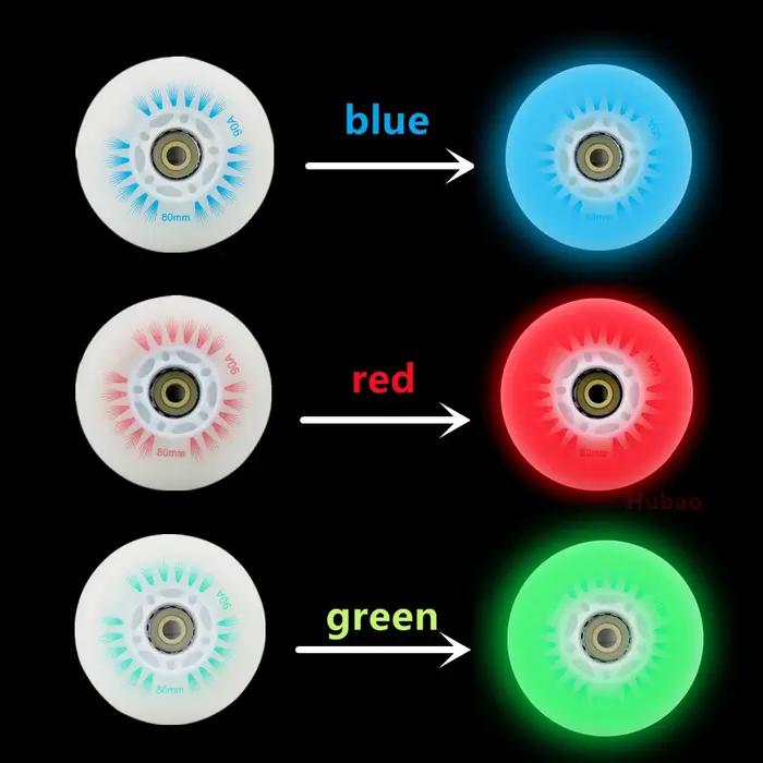 Patins à roulettes en ligne avec LED Flash Wheel, patins de vitesse pour Barrage de roche, pneus en
