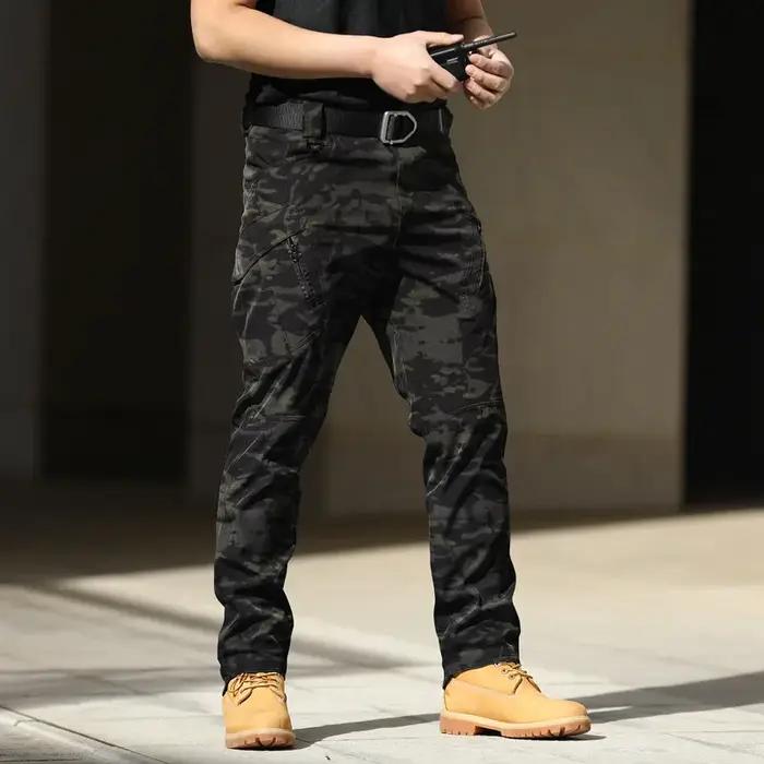 Pantalon tactique cargo camouflage militaire multi-poches pour chasse et randonnée - Confort optimal